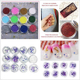 8X 30ML Crystal Epoxy Resin, 60 Different kinds of Decoration with Tweezer Lamp for Jewelry Making Craft Earrings Necklace Bracelet Storage Box