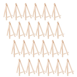 Tosnail 24 Pack 6" Natural Wooden Tabletop Easel Stand Photo Painting Display