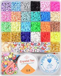 Clay Beads for Bracelet Making Kit, 6000 Pcs Necklace Jewelry DIY for Girls Ages 4-12