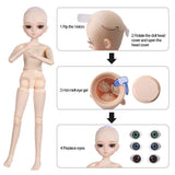 UCanaan BJD Doll, 1/4 SD Dolls 18 Inch 18 Ball Jointed Doll DIY Toys with Full Set Clothes Shoes Wig Makeup, Best Gift for Girls-Anjier