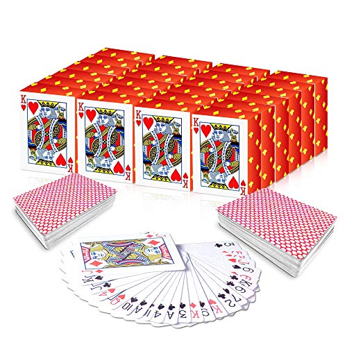Gamie Mini Playing Cards - Pack of 20 Decks - Poker Cards - Miniature 1.5 Inch Card Set - Small Casino Game Cards for Kids, and Adults - Great Novelty Gift, Party Favor for Boys and Girls