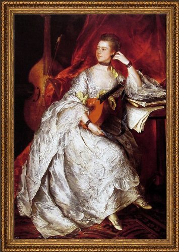 Art Oyster Thomas Gainsborough Ann Ford (Mrs Philip Thicknesse) - 18.05" x 27.05" Framed Premium Canvas Print