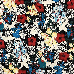 Printed Rayon Challis Fabric 100% Rayon 53/54" Wide Sold by The Yard (1011-2)