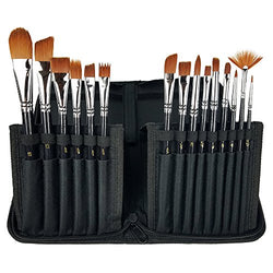 CP Art Watercolor Brushes 15 Piece Acrylic Paint Set – Includes Carrying Case With Brush Stand