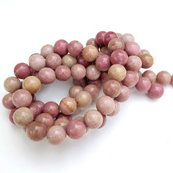 Chengmu 8mm Redwood Stone Beads for Jewelry Making Natural Gemstone Round Loose Spacer Beads Assortments Supplies Accessories for Bracelet Necklace with Elastic Cord