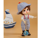 1/8 Puppet Bjd Doll Sd Doll Figurine 16 cm 6.2 Inches Spherical Joint Doll Makeup + Clothes + Wig + Shoes + Hat DIY Toy Surprise Gift