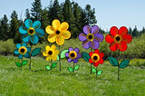 In the Breeze Best Selling 12 Inch Yellow Sunflower Wind Spinner with Leaves - Includes Ground Stake - Colorful Flower for your Yard and Garden