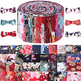 36 Pieces Jelly Rolls Fabric Roll Fabric Strips, Various Patterns Patchwork Craft Fabric Strips, Fabric Quilting Strips, Quilting Fabric Bundle
