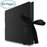 Gotideal 80 Pages DIY Scrapbook Album Craft Paper Wedding and Anniversary Photo Album Family Scrapbook DIY Accessories and Scrapbooking Supplies(Black)...