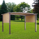 Yescom 17x6.5 Ft Universal Canopy Cover Replacement for Curved Pergola Structure Beige