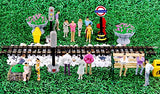 NWFashion 100PCS 1:50 Scale Hand Color Painted Model Train People Figure (1:50 35mm)