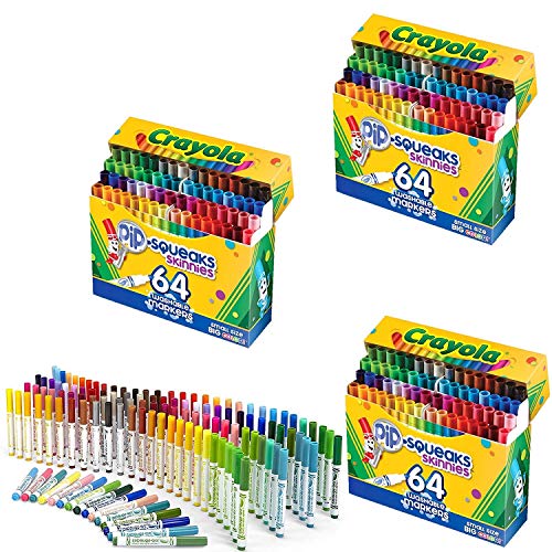 Crayola 58-8764 Washable Marker, Assorted, 64 Count (Pack of 3)