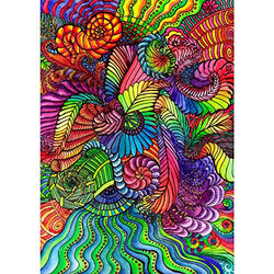 Tofover 5D DIY Diamond Painting, Full Drill Colorful Leaf Paint by Numbers Kits for Adult Diamond Embroidery Paintings Pictures Arts Craft Cross Stitch