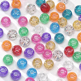 Darice Glitter Pony Bead, 9mm 1-Pound Bag, Assorted Colors (0726-32)