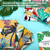 17 Pieces Hawaiian Fabric Bundle, Craft Fabric Bundle Squares Patchwork, Floral Palm Pattern Sewing Quilting for Making Pillow Cover DIY Crafting Patchwork，7.8 x 7.8 Inch/ 20 x 20 cm