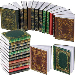 24 Pieces 1:12 Scale Miniatures Dollhouse Books Assorted Miniatures Books Dollhouse Mini Books Dollhouse Decoration Accessories Doll Toy Supplies for Pretend Play (Classic Style)