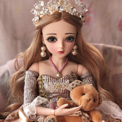 Y&D 1/3 BJD Doll SD Dolls Ball Jointed Doll Full Set Clothes Makeup Custom DIY Toy 100% Handmade Best Gift for Girls,A