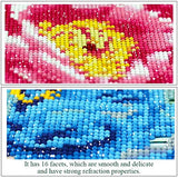 DIY 5D Diamond Painting by Number Kits for Adults Kids, Round Full Drill Crystal Embroidery Painting Cross Stitch Gem Arts Crafts Flower Racoons for Home Wall Decor, Canvas 30x40cm/12x16in