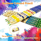 30pcs Rainbow Colored Wooden Pencils,4 Color in 1 Drawing Pencil,Assorted Colors Pencils for Kids Class Drawing,Sketching,Coloring as Valentine Birthday Gift