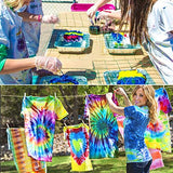 Tie Dye Kit, One-Step Fabric Dye Set, All in One Tie Dye Set for Textile, T-Shirts, Party, Art Projects (8 Colors)