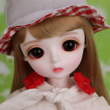MLyzhe 1/6 BJD Doll Hair Wig Long Hair Wigs 12 Joint Ball Jointed Dolls DIY Toys with Full Set Girls Gift,C