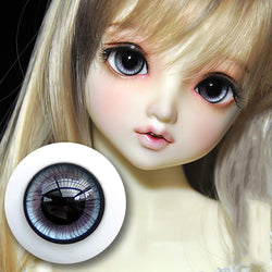 Clicked BJD Safety Eyes Supernatural Dark Gray Glass Eye for LUTS DOD Bears Dolls Mask Toy Halloween Props,18mm