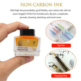 ZZKOKO Calligraphy Ink Bottle, 12 Colors Dip Calligraphy Pen Inks Set, Drawing Writing Art Fountain Pen Non-Carbon Ink
