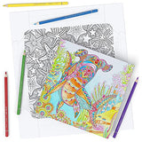 Arteza Colored Pencils and Coloring Book Set, 30 Foldable Coloring Sheets and 72 Coloring Pencils, DIY Frame, Art Supplies for Teens, Adults & Artist
