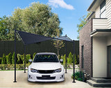 Coolaroo Butterfly Gazebo, Backyard or Patio Gazebo, 99% UV Block, Steel Frame, (13'1" X 13'1"), Charcoal