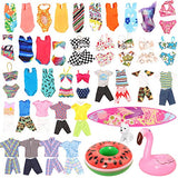 Miunana Lot 12 Pcs Handmade Doll Clothes and Accessories Set for Ken and 11.5 Inch Dolls| Random 3pcs Swim Trunks for Ken + 5 pcs Swimsuits for Girl Doll + 1 Surf Skateboard + 2 Lifebuoys