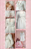 BJD Clothing Sweet White Chiffon Dress Clothes Set for 1/3 BJD SD BB Girl Dollfie Dolls