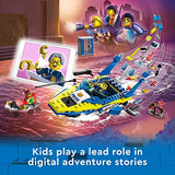 LEGO City Water Police Detective Missions 60355 Interactive Digital Building Toy Set for Kids, Boys, and Girls Ages 6+ (278 Pieces)