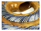 Spiral Shaped Didgeridoo SOLID MAHOGANY Wood Didgeridoo Percussion Instrument - PROFESSIONAL SOUND - JIVE BRAND (Spiral, Multi Color)