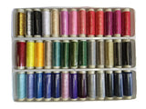 ZXUY 39 Assorted Color 200 Yards Per Unit Polyester Sewing Thread Spool Set