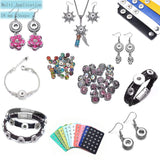 12 PCS Snap Jewelry Snaps 18mm Snap on Jewelry Charms with Bracelet Set,Snaps Charm Button for Snap Jewelry Necklace Bracelet