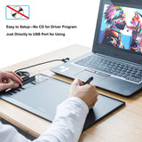Graphics Drawing Tablet M708 UGEE 10 x 6 inch Large Active Area Drawing Tablet with 8 Hot Keys, 8192 Levels Pen, UGEE M708 Graphic Tablets for Paint, Digital Art Creation Sketch ...