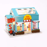 Cool Beans Boutique Miniature Dollhouse DIY Kit - Wooden Toy Shop - with Dust Cover - Architecture Model kit (English Manual)