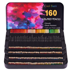 160 Professional Colored Pencils, Artist Pencils Set for Coloring Books, Premium Artist Soft Series Lead with Vibrant Colors for Sketching, Shading & Coloring in Tin Box