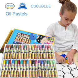 CUCUBLUE Oil Pastels, 36 Cols Washable Drawing Crayons, Water Pastels, Children Drawing Set, Smooth Blending Texture Drawing Supplies, School Art Supplies, Great Gifts for Kids on Christmas, Birthday