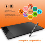 Drawing Tablet VEIKK A30 10x6 Inch Pen Tablet with Pressure Sensitivity 8192 Levels Battery Free Pen for Digital Drawing with Artist Glove