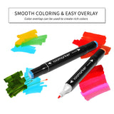 ioiomarker 80 Vibrant Colors Dual Tip Markers Alcohol-Based Permanent Marker Pen Set, Art Profession Drawing Coloring Pens, with Leather Gift Bag for Kids/Adults/Designer(Universal)