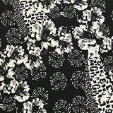 ITY Fabric Monochrome (17-1) Print Polyester Lycra Knit Jersey 2 Way Spandex Stretch 58" Wide