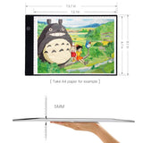 UKON A4 Light Box Drawing Tracing Diamond Painting Light Board Pad for Tracer Kids Artists with Dimmable Brightness for Embroidery Sketching Animation Stenciling (A4 with Stand)