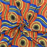 DTY African Print Fabric Serpent (2-1) Stretch Brushed Jersey Knit Apparel 58/60" Wide Sold BTY