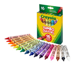 Crayola Jumbo Crayons, Assorted Colors, Great Toddler Crayons, 16Count