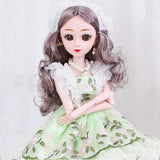 20 Moveable Joints BJD Doll with 3D Real Eyes Basic Makeup for DIY Handmade Dolls Handmade Beauty Children Toys