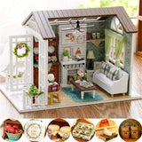 UTTHB Miniature Dollhouse Kit Cuteroom Forest Times Kits Wood Dollhouse Miniature DIY House Handicraft Toy Exquisite DIY House Kits (Color : Multi-Colored, Size : One Size)