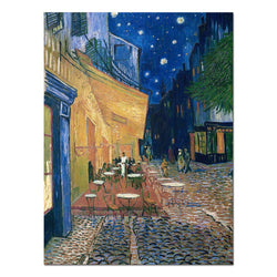 Wieco Art Cafe Terrace at Night Canvas Prints Wall Art by Van Gogh Classic Oil Paintings Reproduction Large Gallery Wrapped Cityscape Picture Giclee Artwork for Dining Room Home Office Decorations