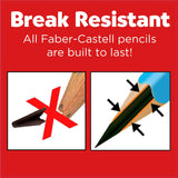 Faber-Castell Jumbo Graphite Pencil Back to School Set - 4 Jumbo Pencils (Blue/Green) & Fish Pencil Sharpener