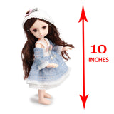 CLEVER BOYS BJD Dolls 10 inch Dolls 1/6 BJD Doll Gorgeous Clothes Outfit Shoes Socks Makeup Face Best Gift for Girls ( Michelle )